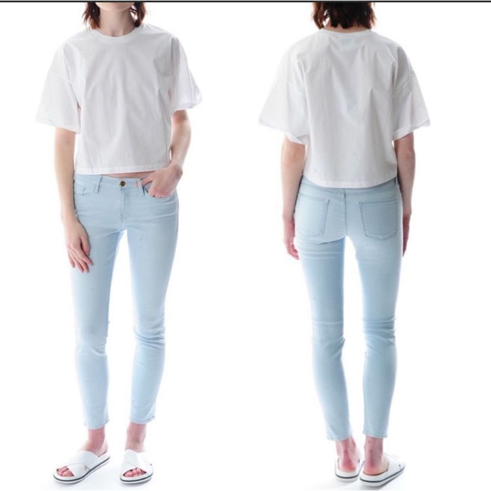 Frame me skinny de Jeanne echo park size 27 cropped designer jeans